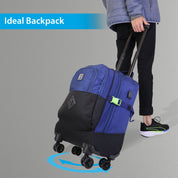 Trolley Backpack with Hidden Carry Handle and USB Charger Port