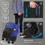 Trolley Backpack with Hidden Carry Handle and USB Charger Port