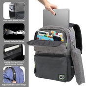 Student Backpack with Clip-on Pencil Case