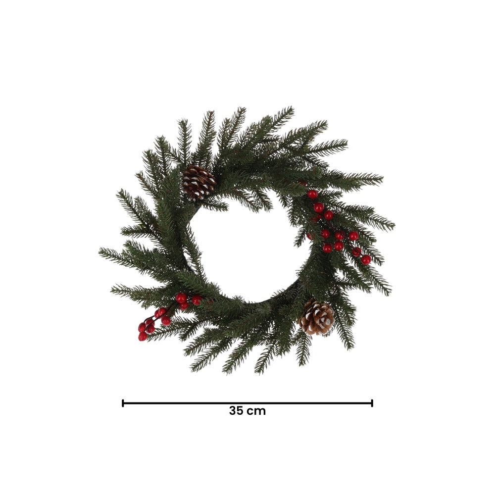 Christmas Wreath with Berries and Pine cones - 42 Tips