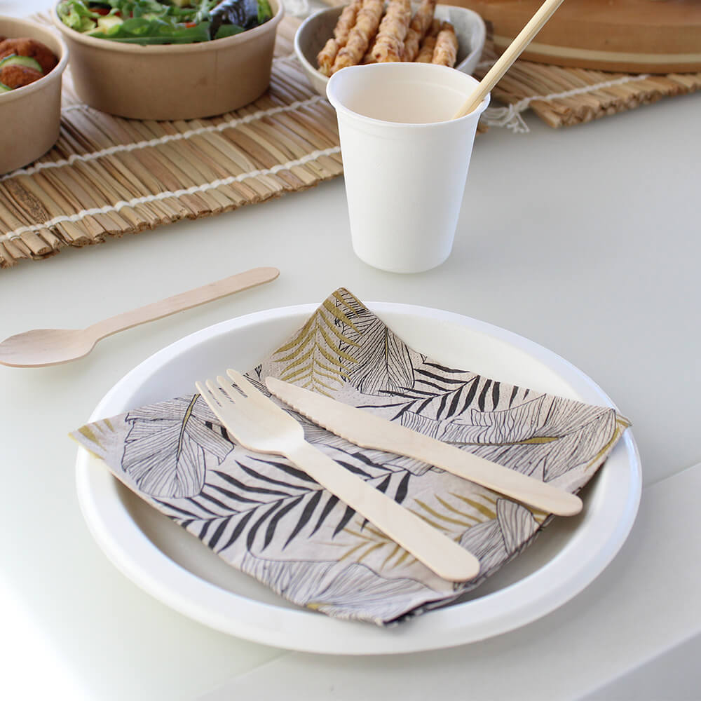 Disposable Biodegradable Cutlery Set - 80 Pieces