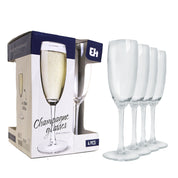 Copas de champán sin plomo - 180 ml - 4 piezas