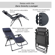 Chair Lounger - 6 Adjustable Positions - Foldable