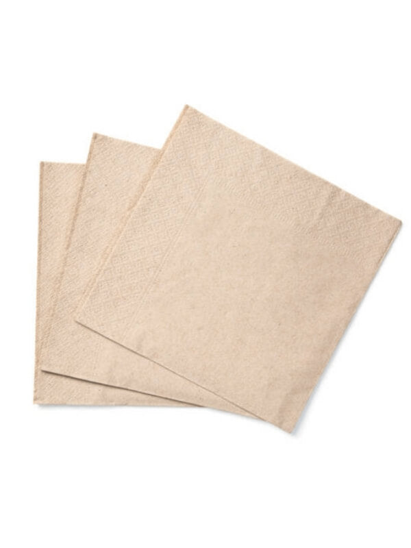 100% biodegradable and compostable, this pack of 60 paper serviettes is made from recycled paper and will decompose within 45 days of being thrown away. Made from thick paper that is still soft to the touch, these serviettes are perfect for any gathering.