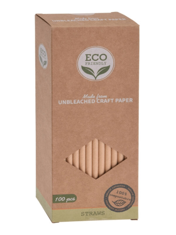 Lower your carbon footprint with our 100% natural kraft paper straws. Made from plant-based material, these straws are chemical-free and 100% compostable within 45 days. A necessary eco-swop from plastic straws. Ideal for events and daily use! Comes in a set of 200 (2 packs of 100).