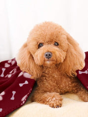 Large Pet Fleece Blanket with Paw Print