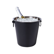 Stainless Steel Matt Black Ice Bucket Champagne Cooler - 5 Litres 