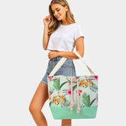 Beach Tote Bag - Tropical Design