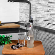 15ml Pre-Measured Bottle Pourer Set of 2 Multi-use liquor dispenser for bars, home bars and parties. Easy to use bottle dispenser has 2 uses for pouring drinks. Pours 15ml per shot when set to pre-measured it is an effective way to reduce over-pouring and spills. Can be fitted on a standard 750ml liquor bottle. 170422630 - eco lifestyle online shop