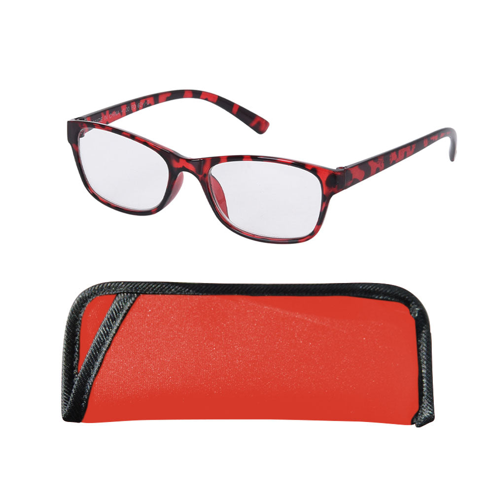 Rectangular Reading Glasses with Pouch