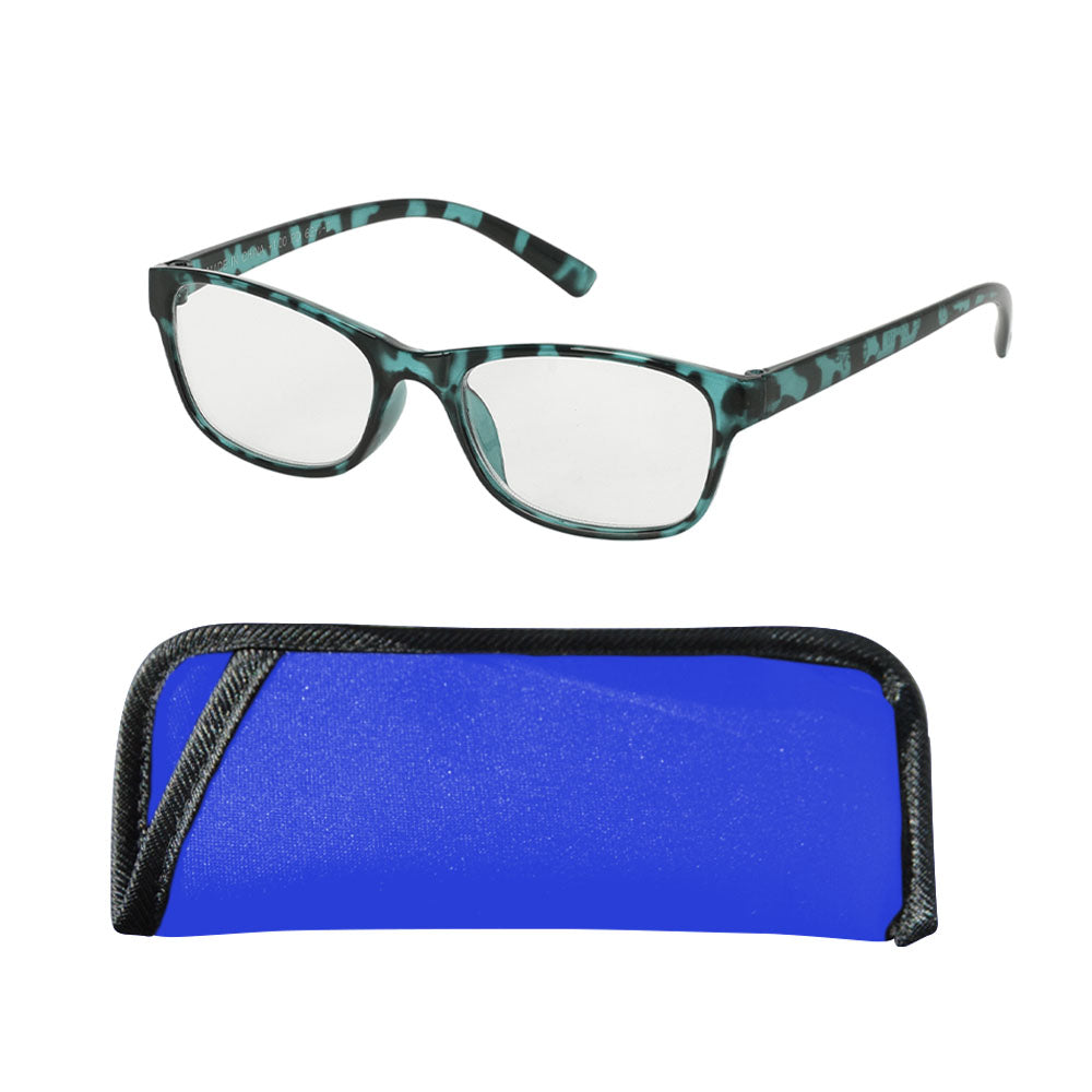 Rectangular Reading Glasses with Pouch