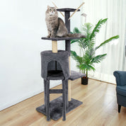 Cama para gatos con torre para rascar y juguetes - 110 cm