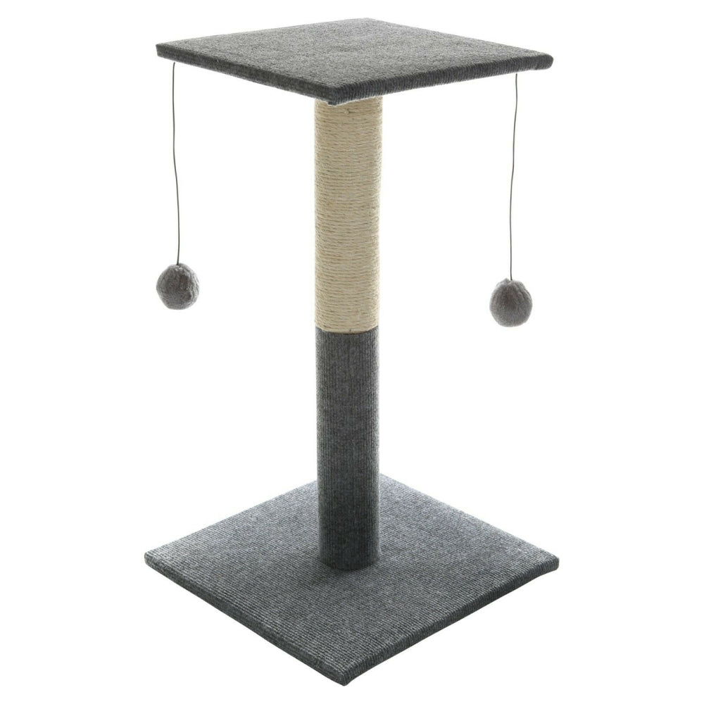 Eco lifestyle - ecolifestyle.shop Every cat owner knows that a scratching post is one of the most important items that must be found in the house. 1 x large scratching post. 2 x toy balls that hang playfully on both sides. Bottom: 34 x 34cm. Top: 30 x 30cm. Height: 60cm x 28cm. Stand Diameter: 8cm. Rope: 28cm - 491002650 - 8719987387807