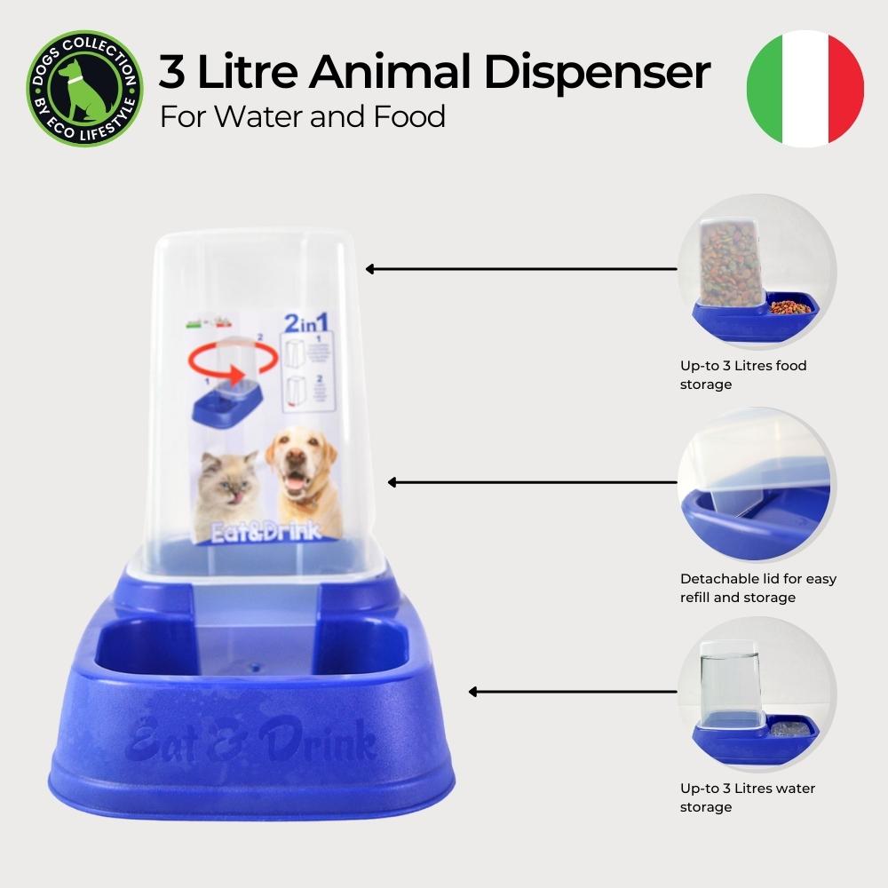 Dispensador Animal para Agua o Comida - 3 Litros 