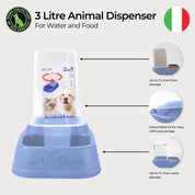 Distributeur d'eau ou de nourriture pour animaux - 3 litres 