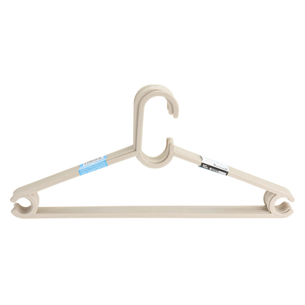 Ecolifestyle.shop Ecolifestyle PP Coat Hanger - Bathroom & Laundry - made of safe, flexible PP and won’t break or get bent out of shape. Comes in assorted colours of black, white, taupe and beige. Moulded from high-grade material for prolonged usage. Easy cleaning. One size fits all clothes. Comes in a pack of 20. Stain-resistant. Lightweight. 736100200