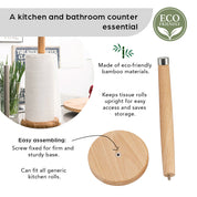 Portarrollos de Cocina de Bambú - Ecológico - 32cm
