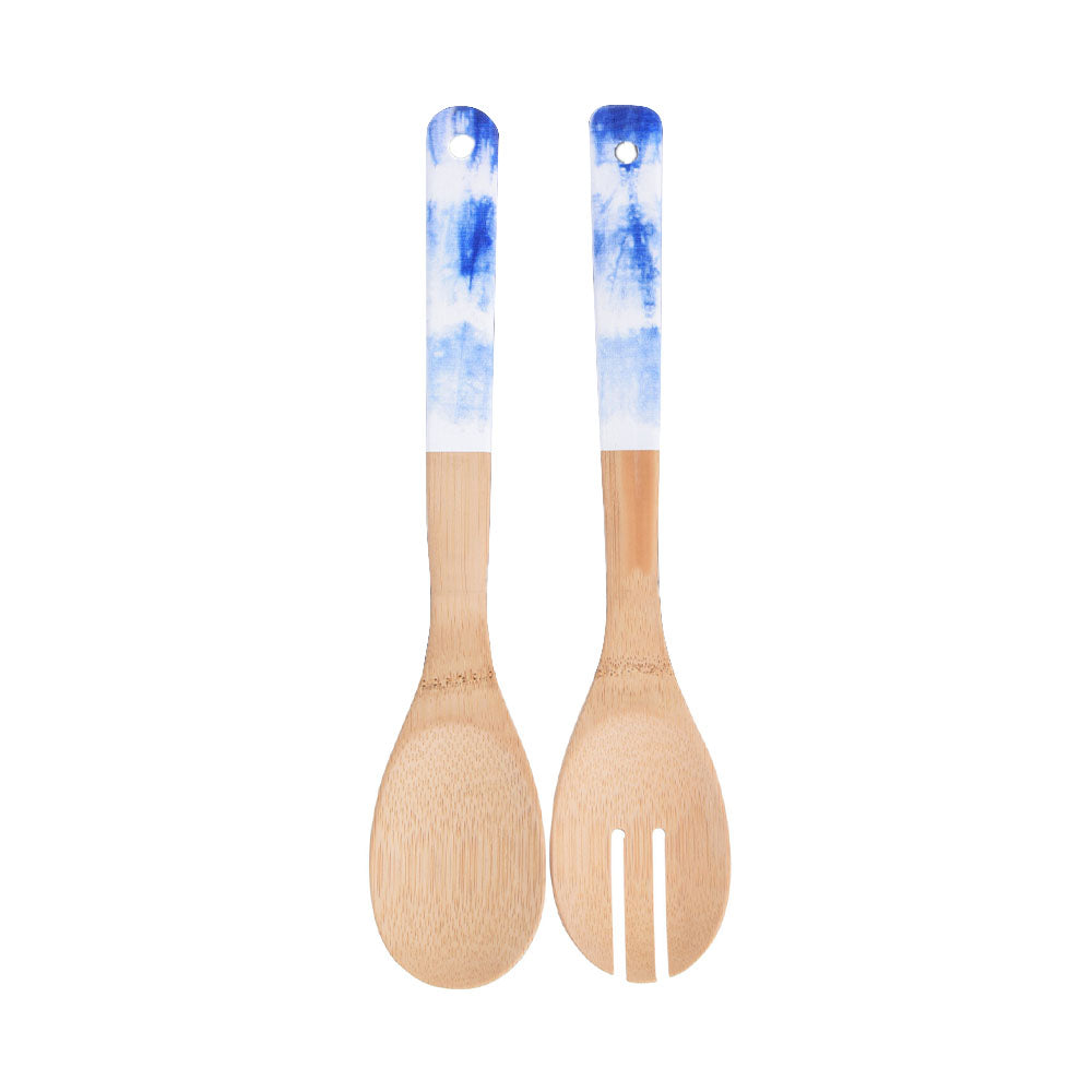Cuchara y tenedor de bambú para servir - 4 piezas - 30 cm - Ecológico