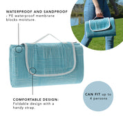 Local Cape Town South African online store. Pick up, same day delivery, home delivery within 2-5 days. Picnic Blanket with Handle Foldable Design & Waterproof Lining. Ideal for picnics, camping, and other outdoor activities. Water resistant picnic blanket provides comfort for you and your partner.