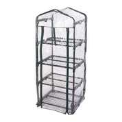 eco lifestyle - ecolifestyle.shop Greenhouse with Transparent Cover - 4 Tier Growing Shelves. Metal + Foil. Size: 50 x 45 x 130cm (LxWxH). CE6500040 - 8719202169164 agricultural farmers and gardeners.