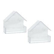 Bird Feeder House - Transparent with Suction Cups - Set of 2 Pieces