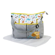 Bolsa de pañales para bebés con 5 compartimentos y tapete