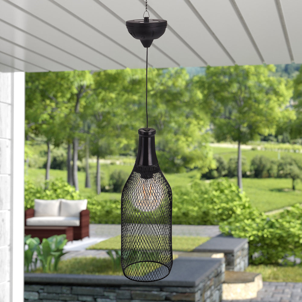 eco lifestyle - ecolifestyle.shop Metal Hanging Solar LED Light. An elegant loft-style lamp with a built-in solar panel. The lamp can be hung on a chain. It takes up little space, The lamp is made of metal with a built-in filament emitting warm white light. It includes a 1 x 1.2V AA 200MAH NI-MH rechargeable battery with 2 pieces of amorphous silicon solar panel - 2 x 4cm. DS1000010 - 8719987482533 - Black Friday