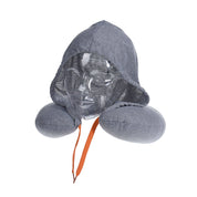 Neck Pillow with Drawstring Hood