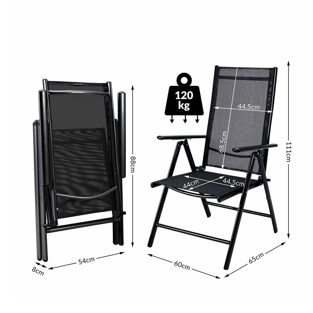 Recliner Chair - 7 Adjustable Positions - Steel Powder Coated