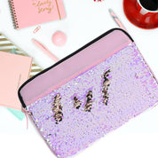 Large Mermaid Design Storage Bag - Pink - Large Mermaid Design Storage Bag - Pink - Large Mermaid Design Storage Bag - MC1000900 - Our large laptop and storage bag features an elegant pink design with sequence and a blue design with leather-like fabric. It is water-resistant and has a soft fur-like interior to keep our laptop or tablet from being scratched. Perfect for holding accessories.