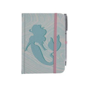 A6 Notebook with Ballpoint pen - Ecolifestyle.shop - Eco Lifestyle - A6 Notebook with a Ballpoint pen - School Notebook with ballpoint pen set - This stylish mermaid design notebook. It has a beautifully illustrated cover page and has 96 pages. This A5 notebook has an elastic band is perfect for notes and drawing art. It comes with a matching ballpoint pen which can clip onto the notebook.