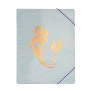 Eco Lifestyle - Ecolifestyle.shop - Document Folder With Elastic Band - Mermaid - MC1000920- MER - School Stationery - This mermaid design document filing folder allows you to effectively organize A4 documents and is ideal for a presentation, a project, or your home office. It has two elastic bands to keep your notes and sketches safe and has enough space.