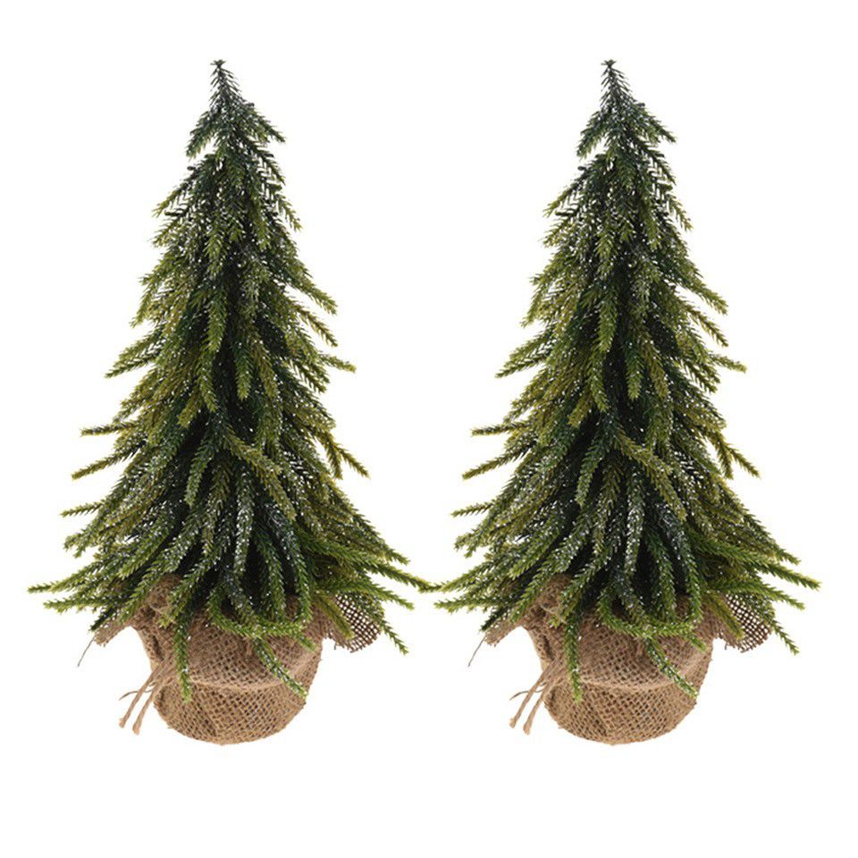 Eco lifestyle - ecolifestyle.shop Spread holiday Christmas decor throughout your home. This Christmas Tree ornament will bring the atmosphere of Xmas into your home. 60 x Branches. The Tree stands 28 cm tall from the stone base. Size: 15 x 15 x 28cm. Material: Jute. 317990150 - 8719202232950