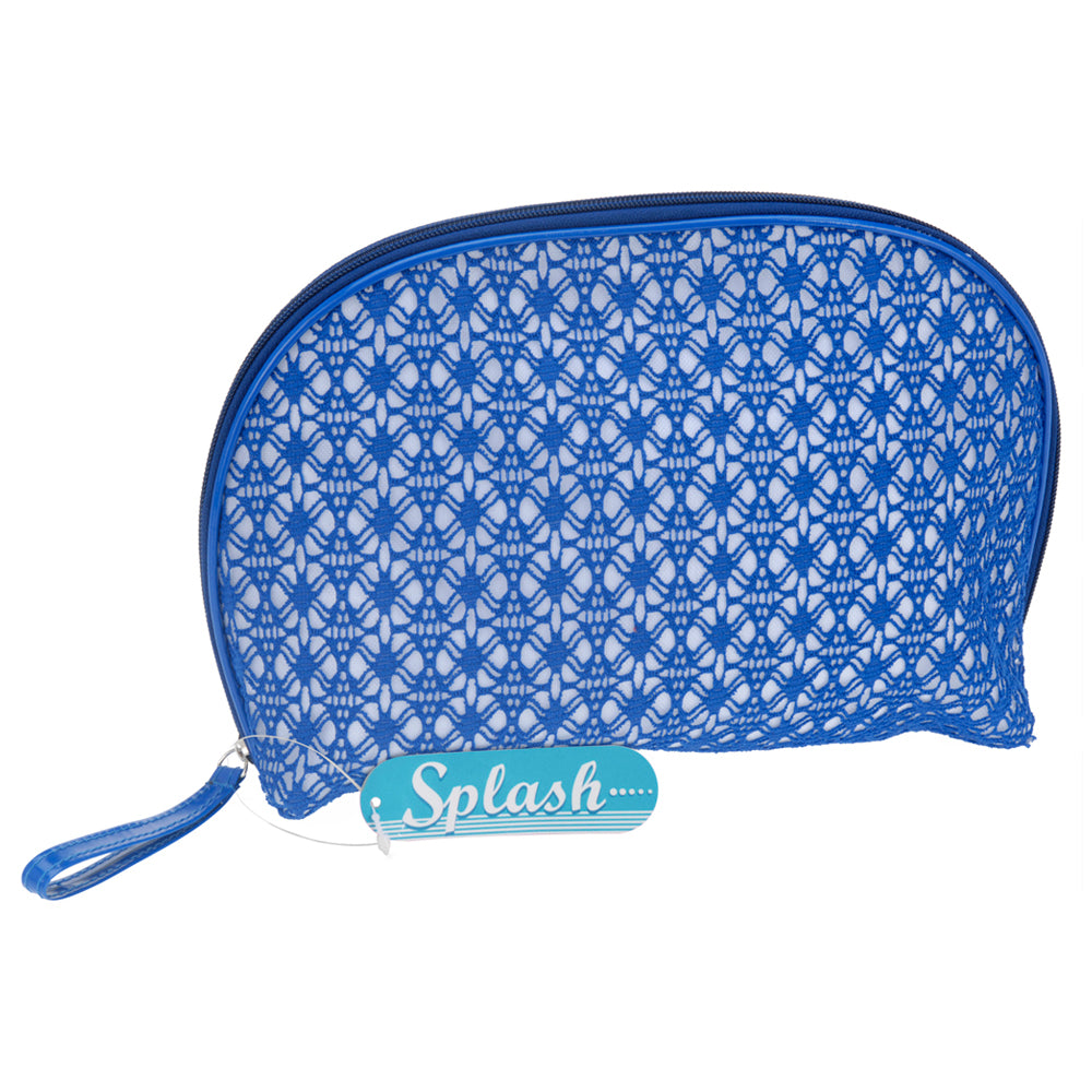 Eco lifestyle - ecolifestyle.shop Keep your items in 1 bag with this Cotton Toiletry Bag with Net. Keep your most essential toiletries together with our Toiletry cotton bag with a net. Easy to travel with and be certain of what you have in the bag. Colors: Blue, Black, Pink, Orange Size: 30 x 18 x 7.5cm. Material: Cotton and next backing. DB9215420