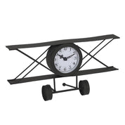 Horloge de table - Forme d'avion en métal
