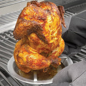 Stainless Steel Chicken Holder on Roast Pan