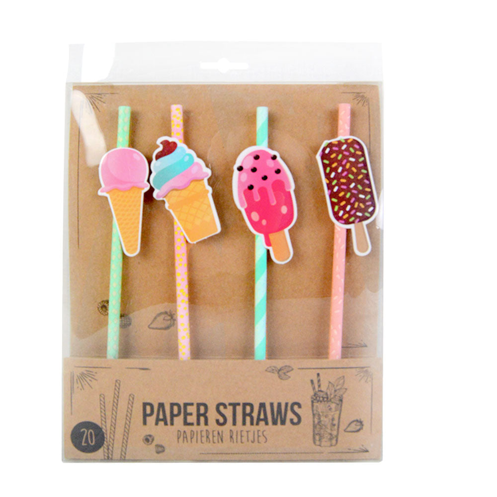 Paper Straws Party Pack - 40 Pieces - Biodegradable