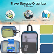 Travel Storage Bags - Set of 3 - Small, Medium and Large
