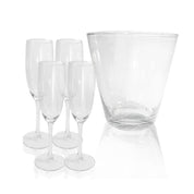 CHAMPAGNE GLASSES AND ICE BUCKET