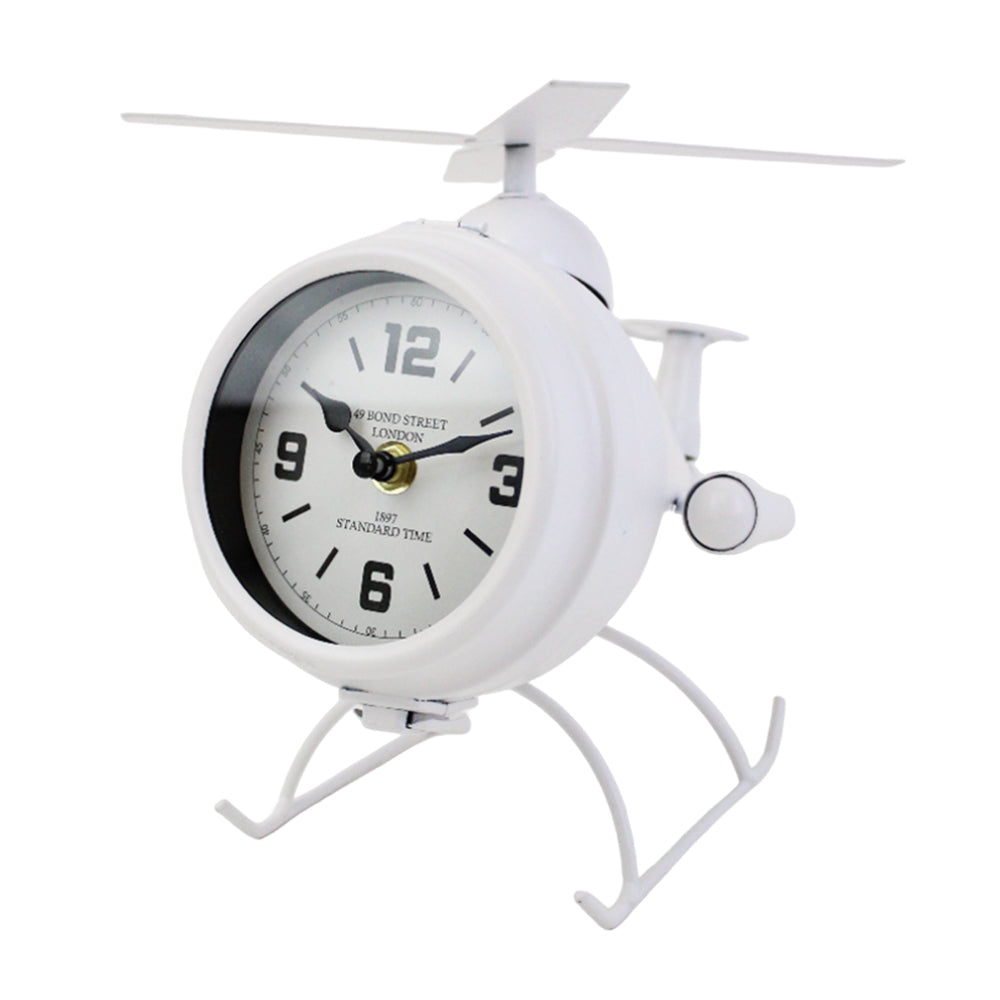 Table Clock - Metal Helicopter Model