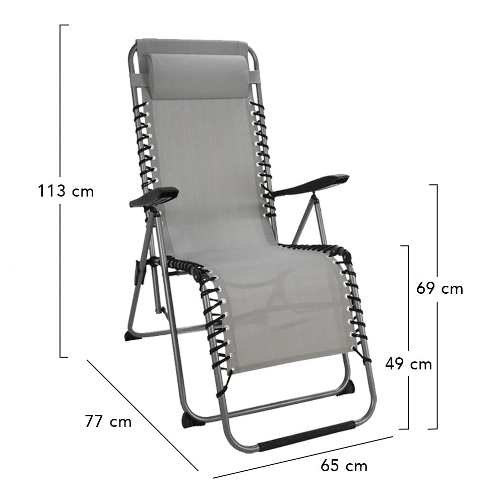 Chair Lounger - 6 Adjustable Positions - Foldable
