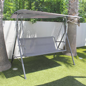 Swing Bench Lounger with Adjustable Rooftop - 2 Seater