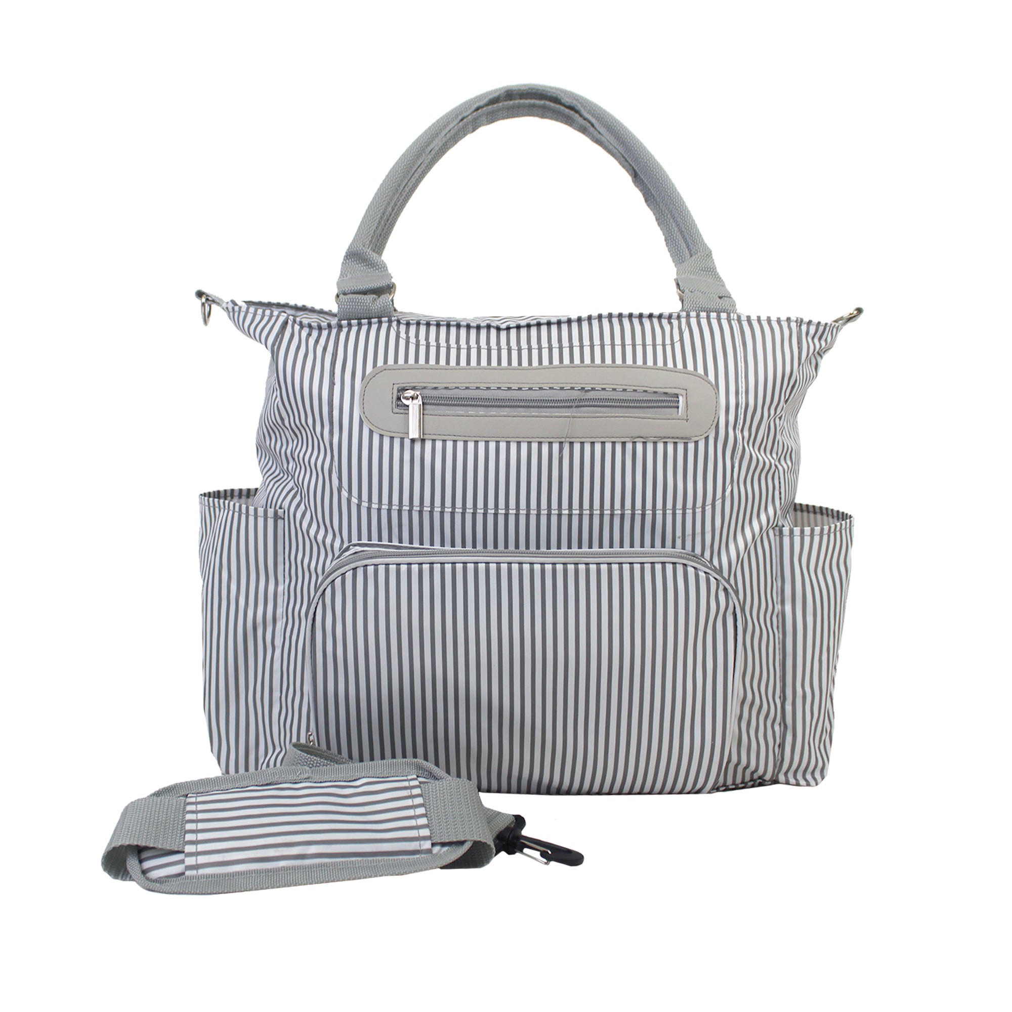 Value Set Diaper Bag - Grey stripe design