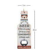 Ouvre-bouteille de bière avec ficelle pour accrocher au mur