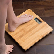 Eco-friendly bamboo personal weight scale with LCD display helps you keep track of your weight. The scale measures 30 x 30 x 3cm and has 4 non-slip buttons on the bottom of the weight, which keep the scale in place. The digital scale works with 2 x AAA 1.5V batteries. The maximum weight of the personal scale is 180kg. Eco lifestyle online shop YM3000030