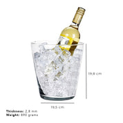 Glass Wine Cooler Ice Bucket - 20cm